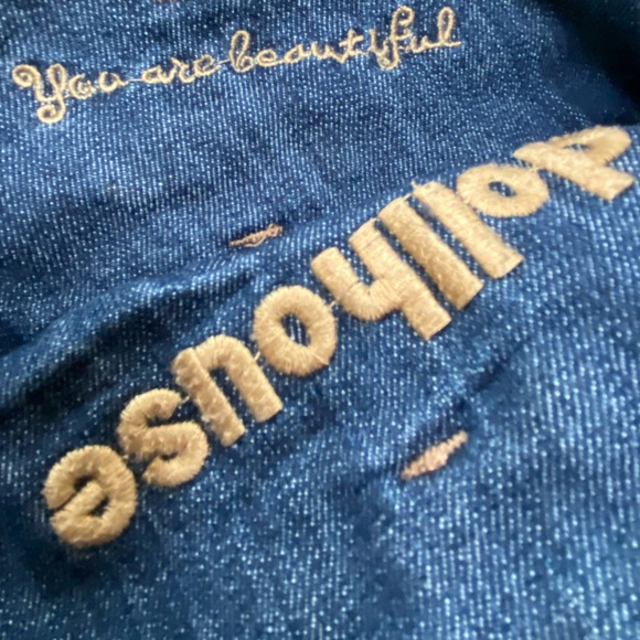 High Rise Blue Jean Shorts Denim Cuffed Hem 3 Button Cute Sexy Fit Dollhouse - Picture 10 of 16